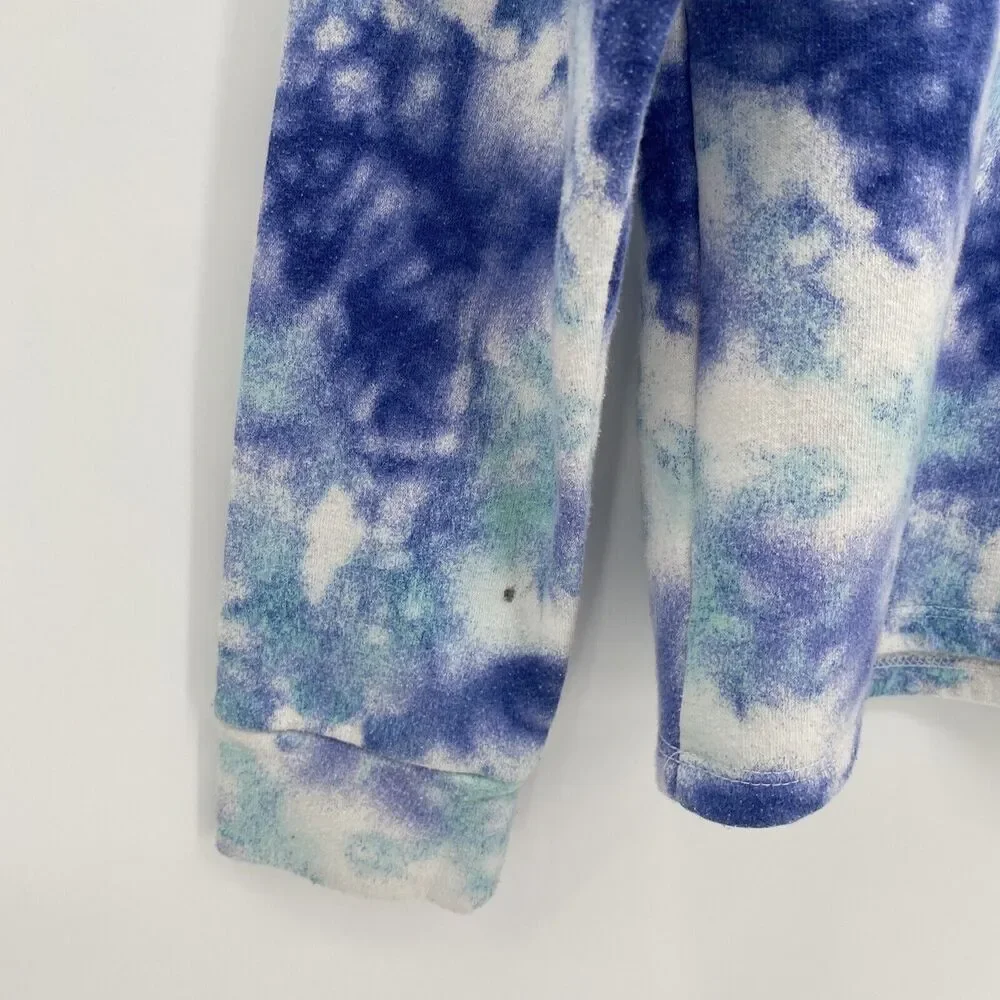 Justice Active Girls Tie Dye Round Neck Long Sleeve Pullover Sweatshirt 14/16